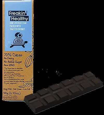 Raw Chocolate Bar with Toasted Coconut